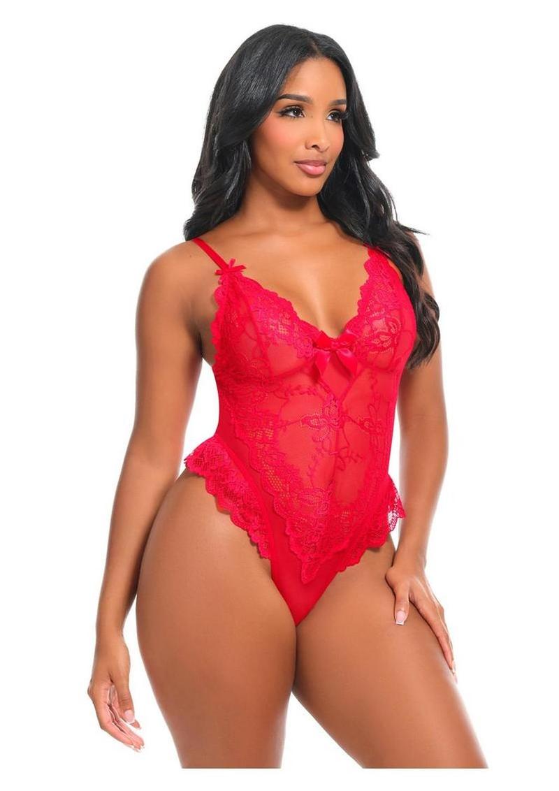 Oh LA LA Cheri Valentine Teddy - Red - XLarge