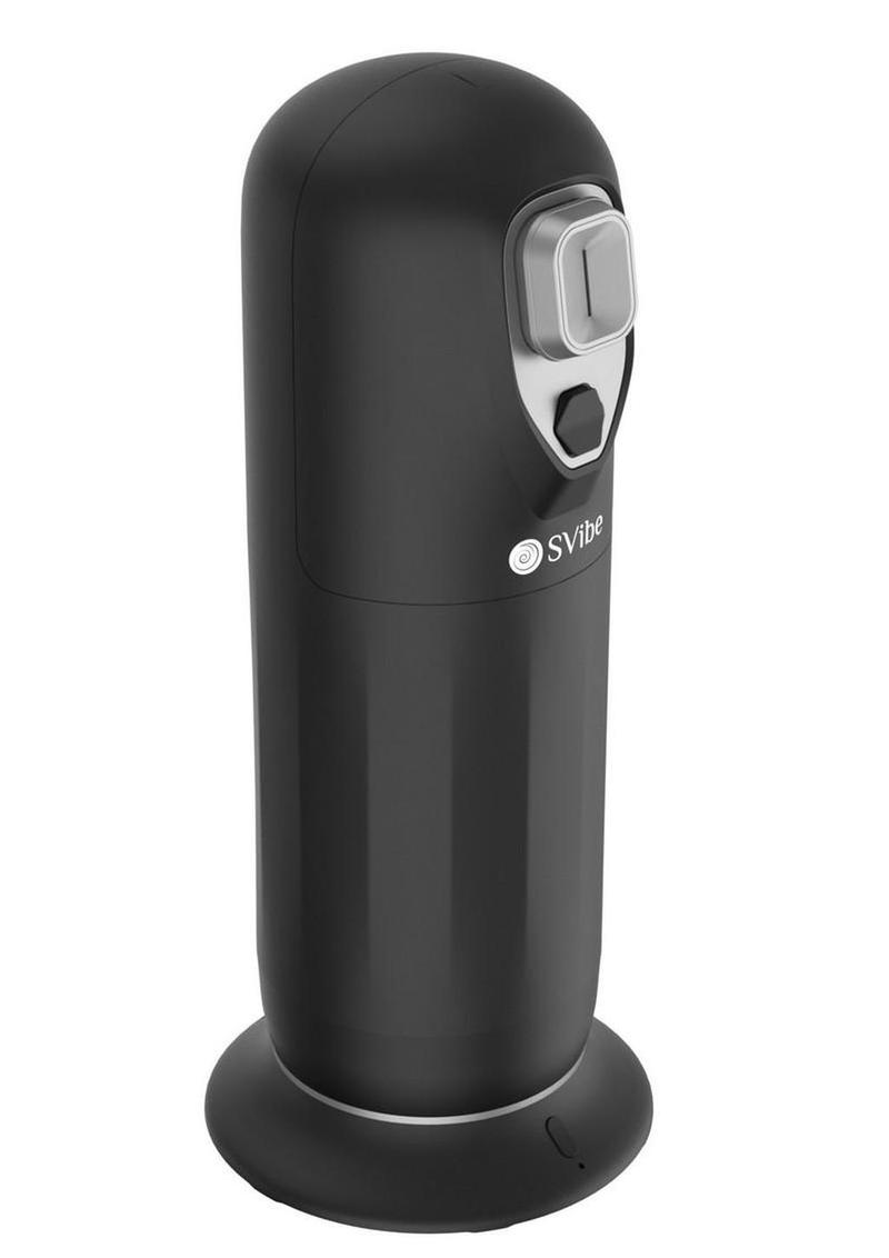 SVibe Ikon Jet Rechargeable Thrusting Warming Masturbator - Black