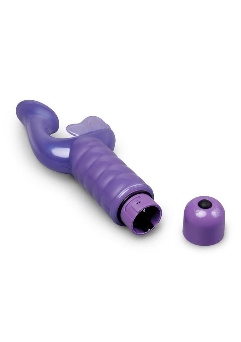 VibeFantasy Butterfly G-Spot Kisser Vibrator with Clitoral Tickler - Purple