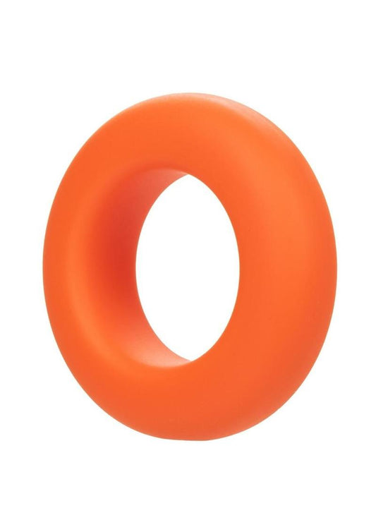 Alpha Liquid Silicone Prolong Cock Ring - Orange - Large