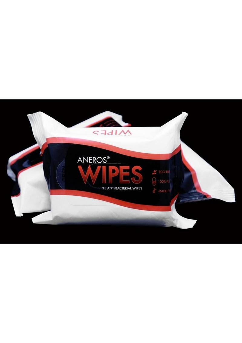 Aneros Unscented Anti-Bacterial Toy and Body Wipes - 25 Pack