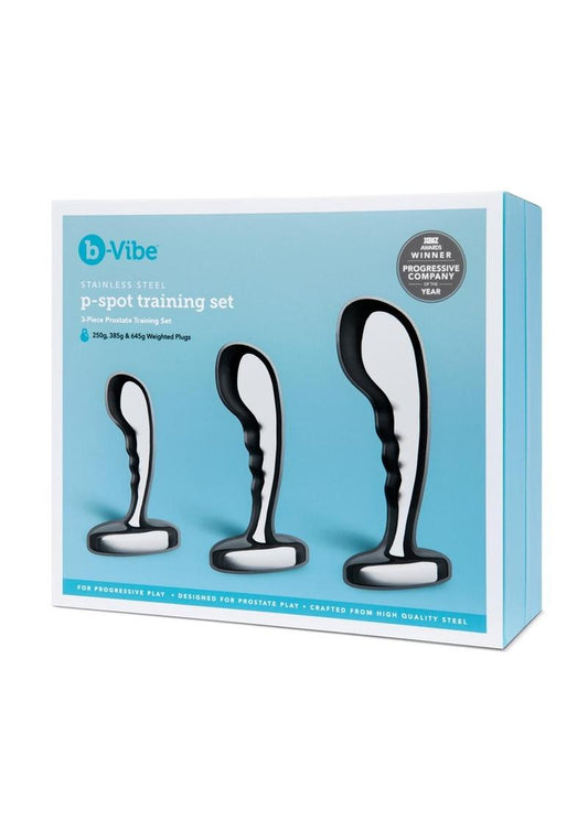 B-Vibe Stainless Steel P-Spot Training - Silver - Set