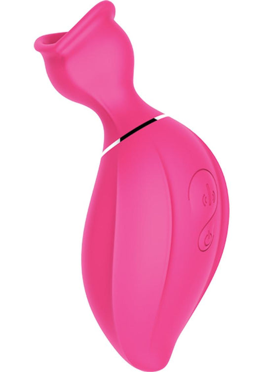 Bliss Allure Silicone Rechargeable Clitoral Suction Vibrator Waterproof - Magenta/Pink