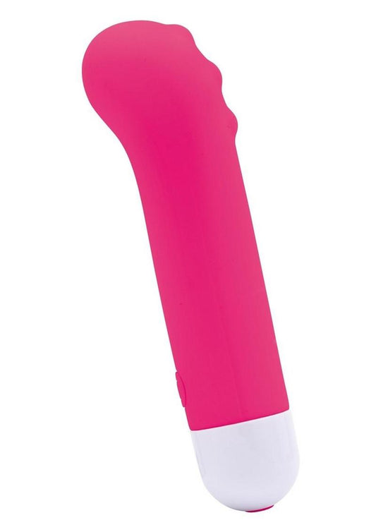 Bodywand Dotted Mini G Rechargeable Silicone Vibrator - Neon Pink/Pink