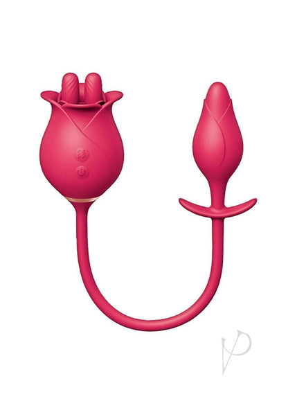 Clit-Tastic Tulip Finger Massager and Pleasure Plug - Red - Set