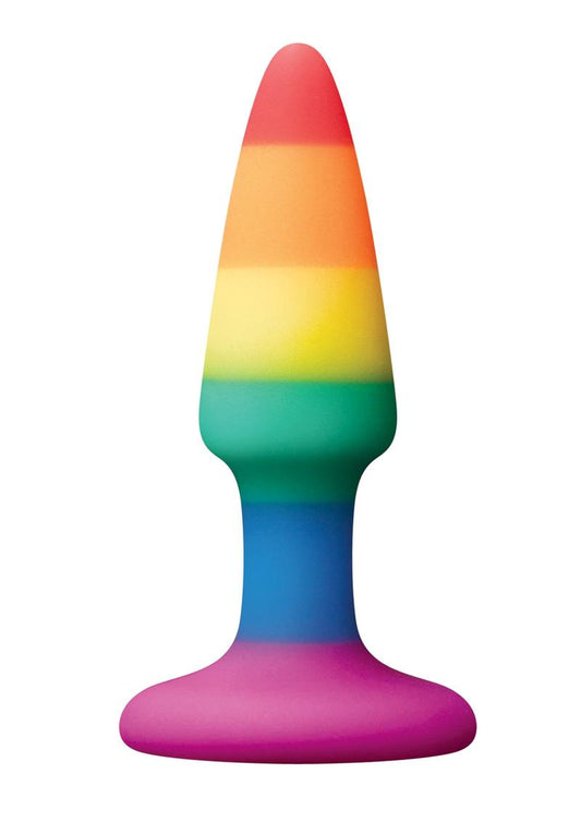 Colours Pleasure Plug Pride Editon Silicone Butt Plug Mini - Multicolor/Rainbow