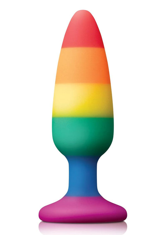 Colours Pleasure Pride Editon Silicone Butt Plug - Multicolor/Rainbow - Medium