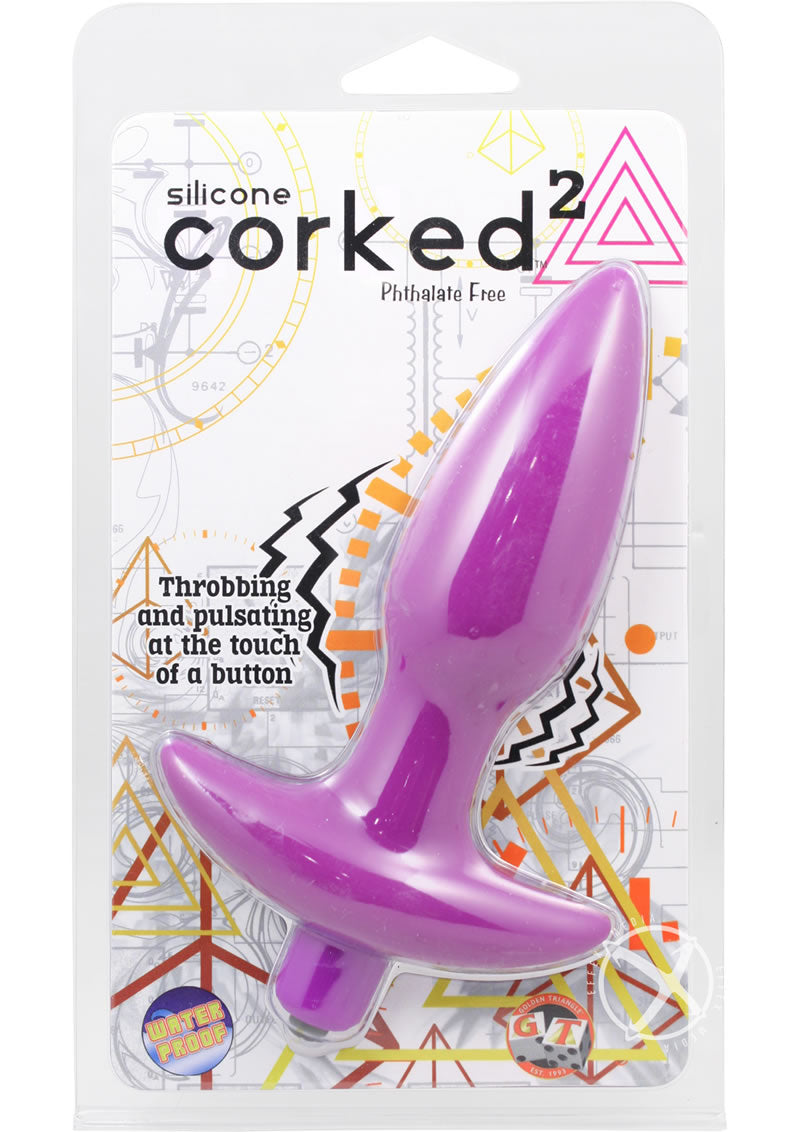 Corked 2 Silicone Anal Plug - Lavender/Purple - Medium