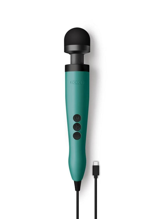 Doxy USB-C Wand Rechargeable Vibrating Body Massager - Blue/Turquoise