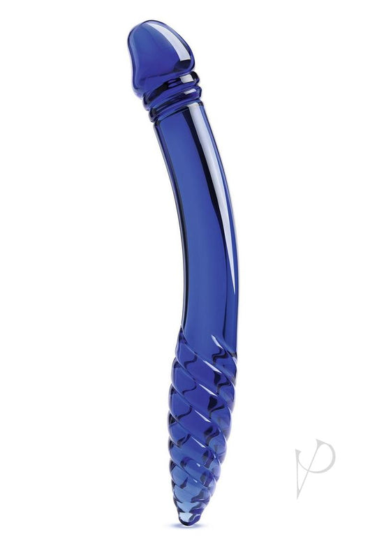 Glas Double-Sided Glass Dildo For G-Spot and P-Spot Stimulation - Blue - 11in