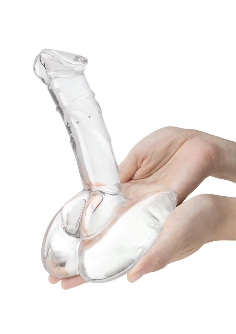 Glas Rideable Standing Glass Cock with Stability Base