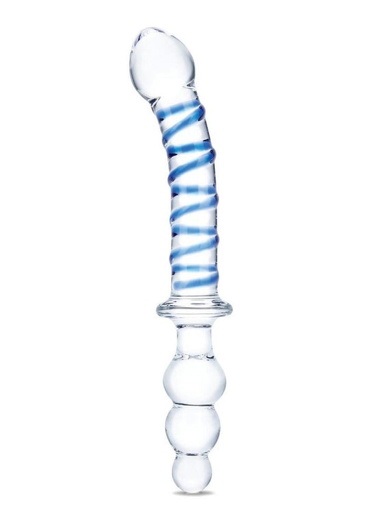 Glas Twisted Dual-Ended Dildo - Clear - 10in