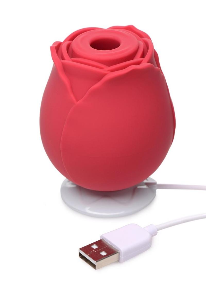 Inmi Bloomgasm Wild Rose 10x Silicone Rechargeable Clit Stimulator with Suction