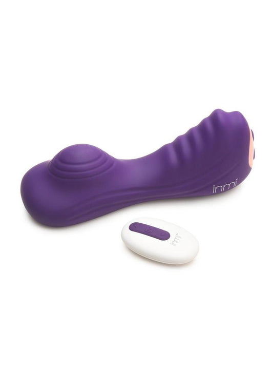 Inmi Ride N' Grind 10x Vibrating Rechargeable Silicone Grinding Clitoral Stimulator with Remote Control - Purple