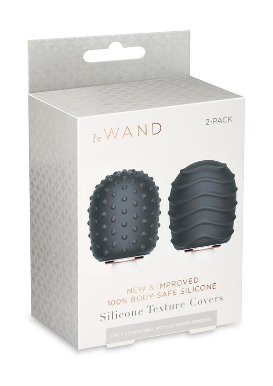 Le Wand Original Silicone Textured Covers - Grey - 2 Per Pack