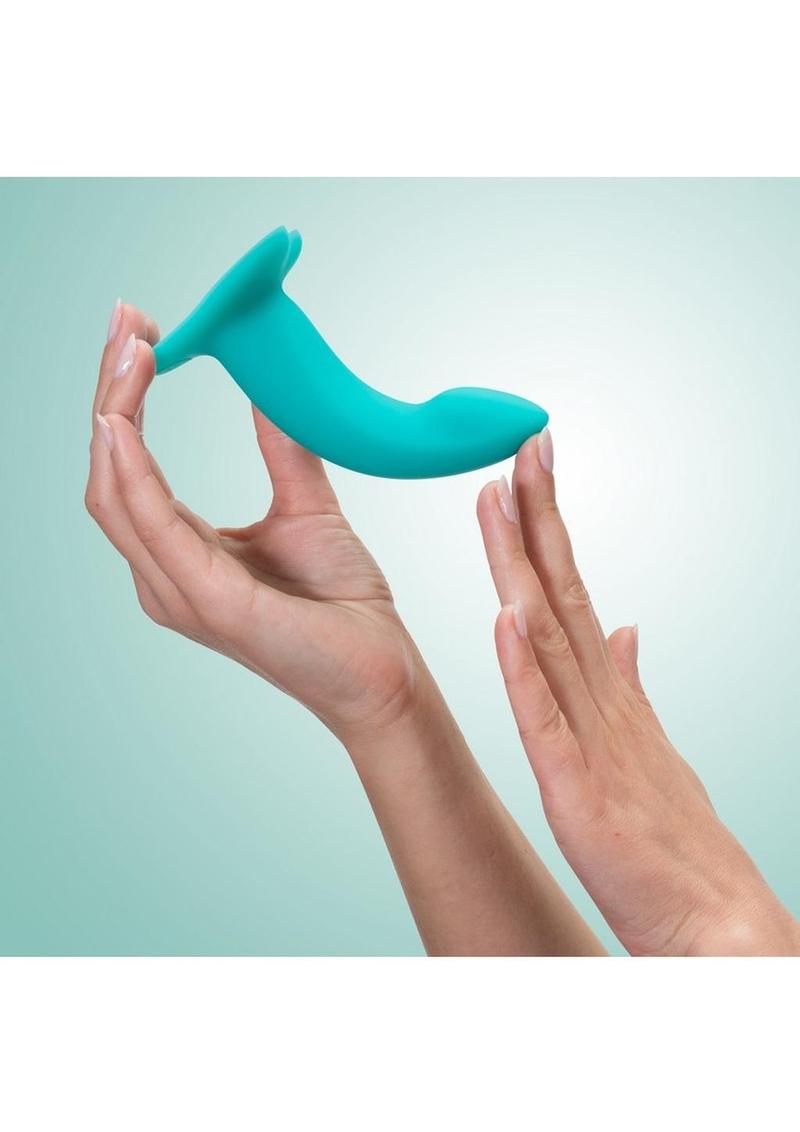 Limba S Silicone Posable Dildo with Suction Cup Base - Carribean