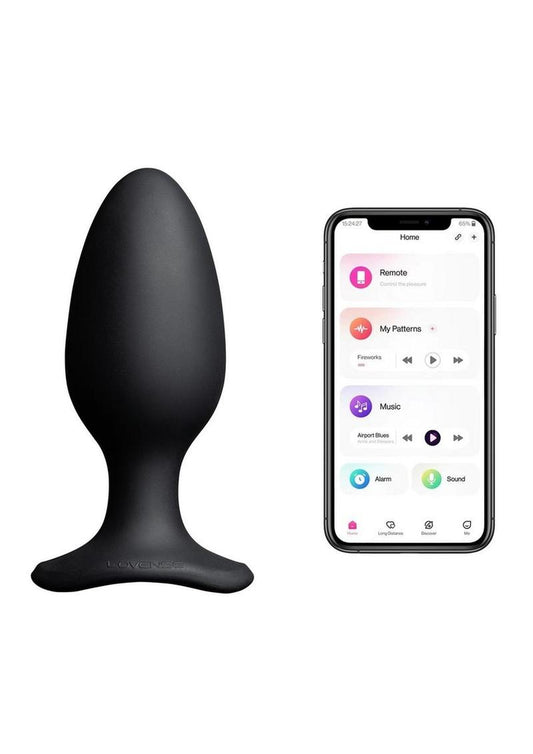 Lovense Hush 2 Rechargeable App Compatible Silicone Vibrating Anal Plug