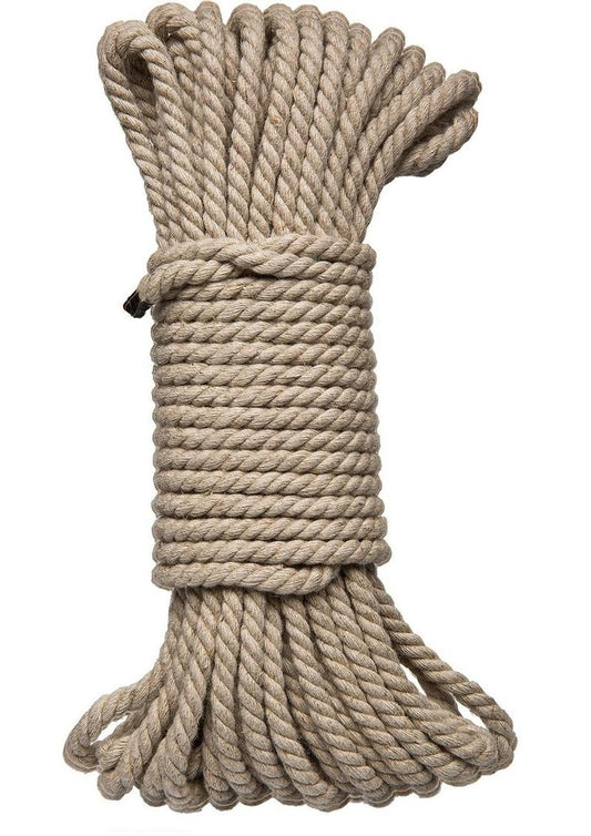 Merci Hogtied Bind and Tie 6mm Hemp Bondage Rope - Tan - 50ft