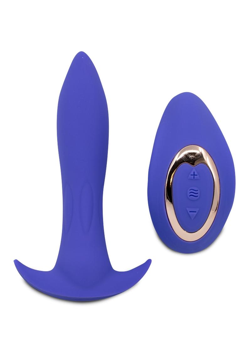 Nu Sensuelle Power Plug Rechargeable Silicone Vibrating Butt Plug - Purple/Ultra Violet
