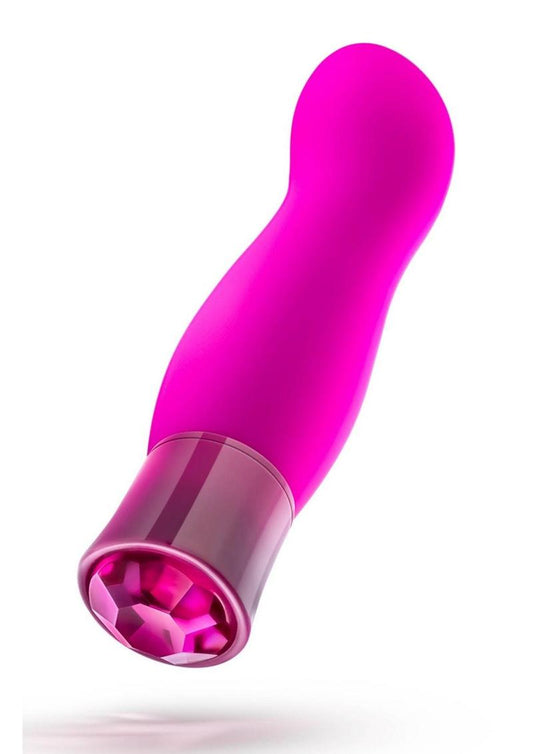 Oh My Gem Exclusive Rechargeable Silicone G-Spot Vibrator - Tourmaline - Pink