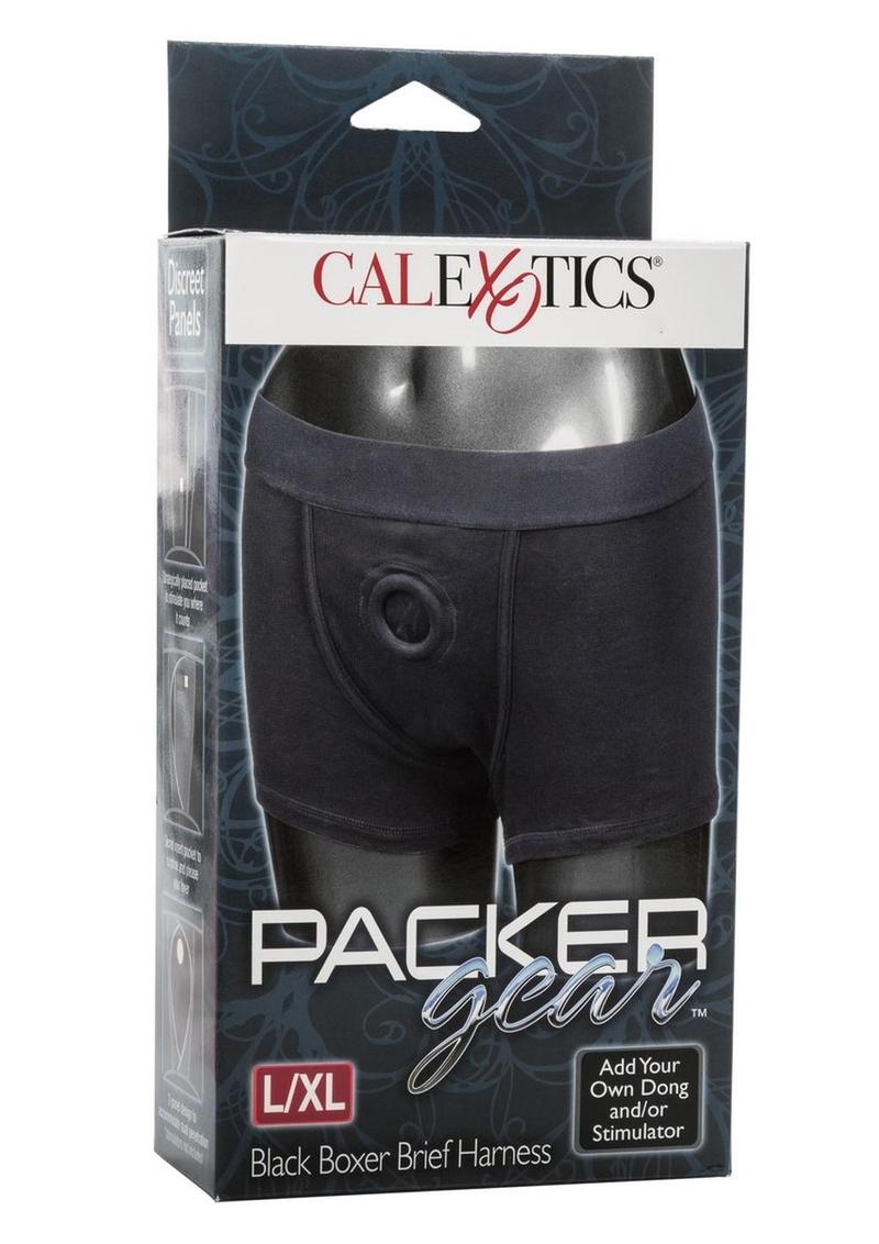 Packer Gear Boxer Brief Harness - Black - Large/XLarge