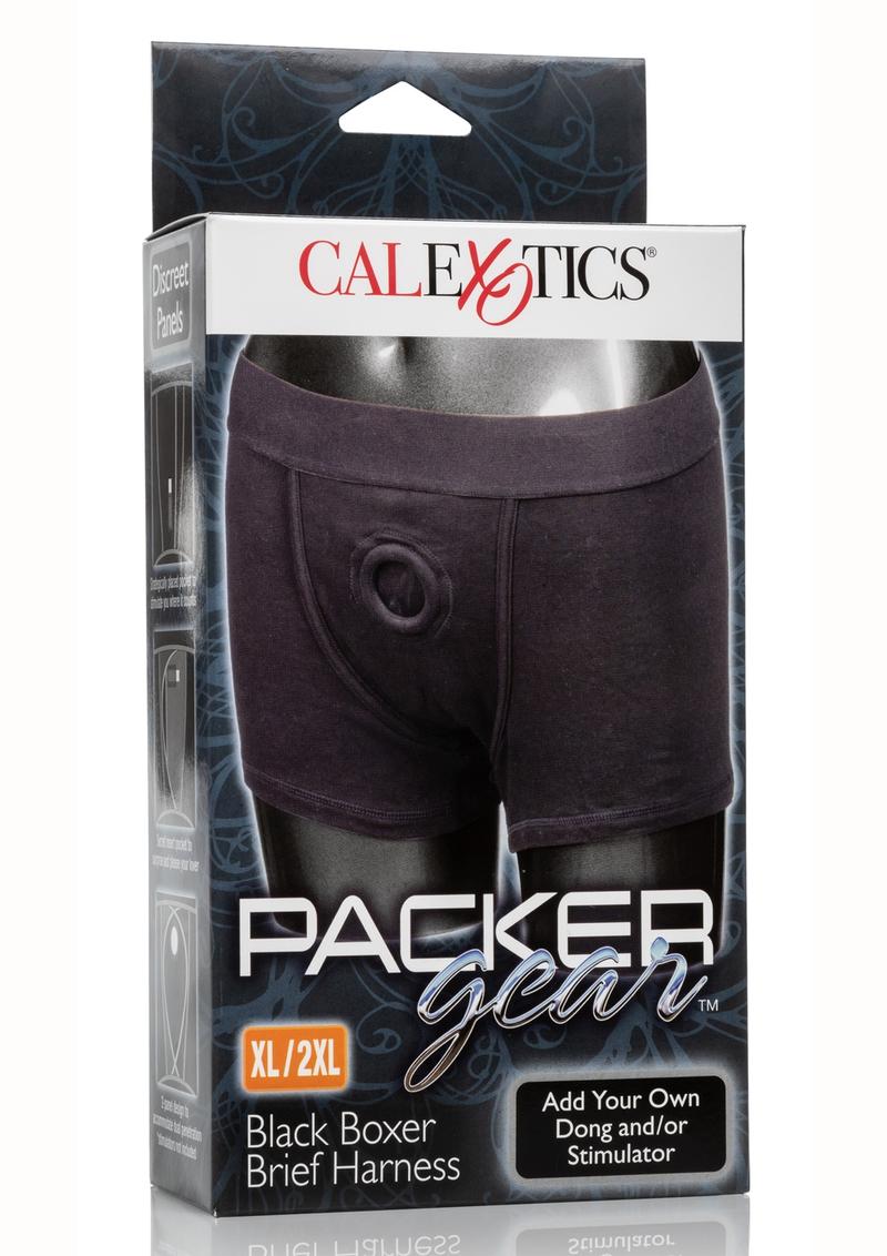 Packer Gear Boxer Brief Harness - Black - XLarge/XXLarge