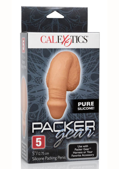 Packer Gear Silicone Packing Penis - Caramel/Tan - 5in