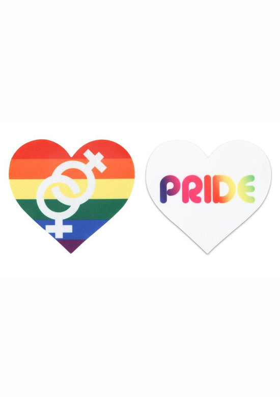 Peekaboo Pride Hearts Pasties - Multicolor/Rainbow