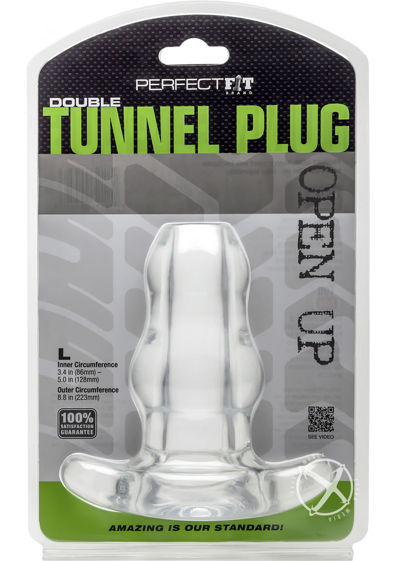 Perfect Fit Double Tunnel Plug - Lg - Clear