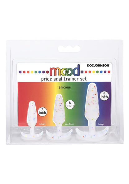 Pride Anal Trainer Kit - Clear/Multicolor - Large/Small
