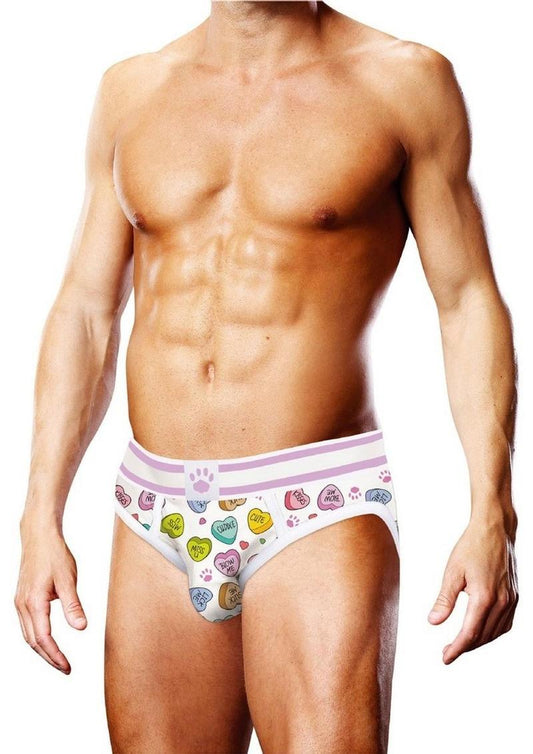 Prowler Candy Hearts Brief - White - Small