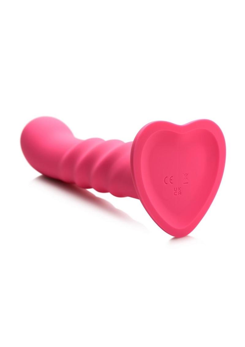 Simply Sweet 21x Vibrating Ribbed Rechargeable Silicone Dildo with Remote