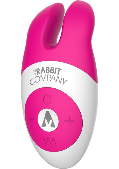 The Lay On Rabbit Rechargeable Silicone Massager - Hot Pink/Pink