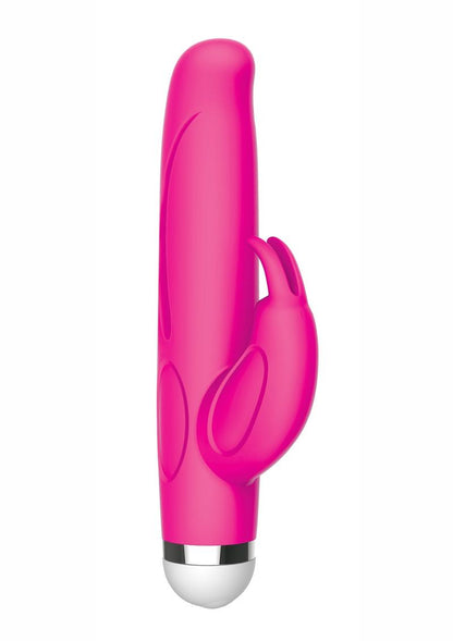 The Mini Rabbit Rechargeable Silicone Vibrator - Hot Pink/Pink - Small