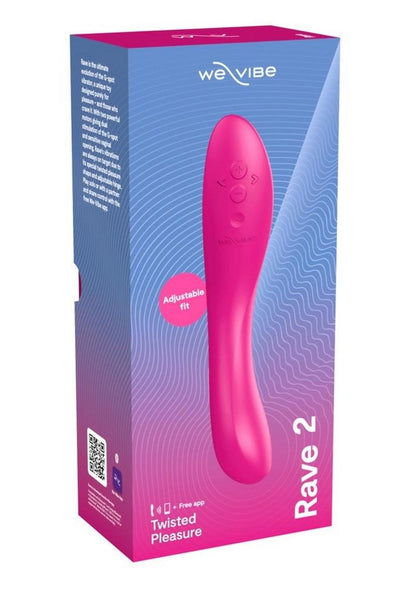 We-Vibe Rave 2 Twisted Pleasure Rechargeable Silicone G-Spot Vibrator - Fuchsia/Pink