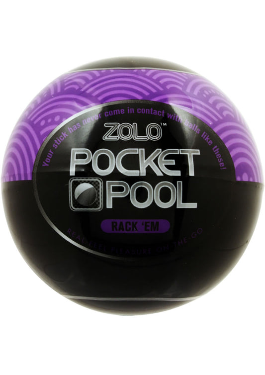 ZOLO Pocket Pool Rack 'Em Masturbator Sleeve - Purple