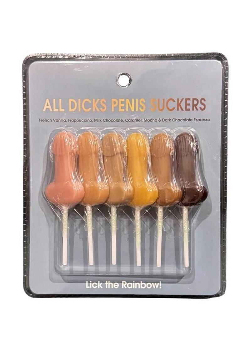 All Dicks Penis Suckers (6 Pack) - Assorted Flavors