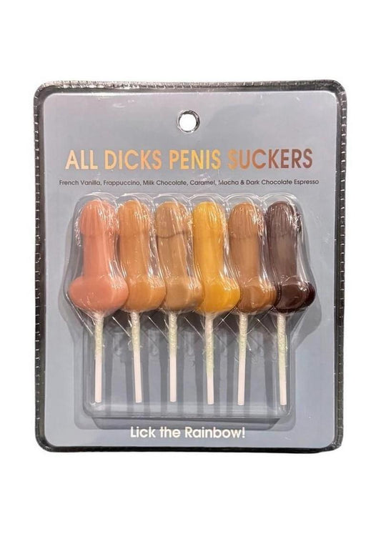 All Dicks Penis Suckers (6 Pack) - Assorted Flavors