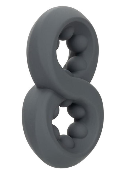 Alpha Liquid Silicone Beaded Crazy 8 Cock Ring