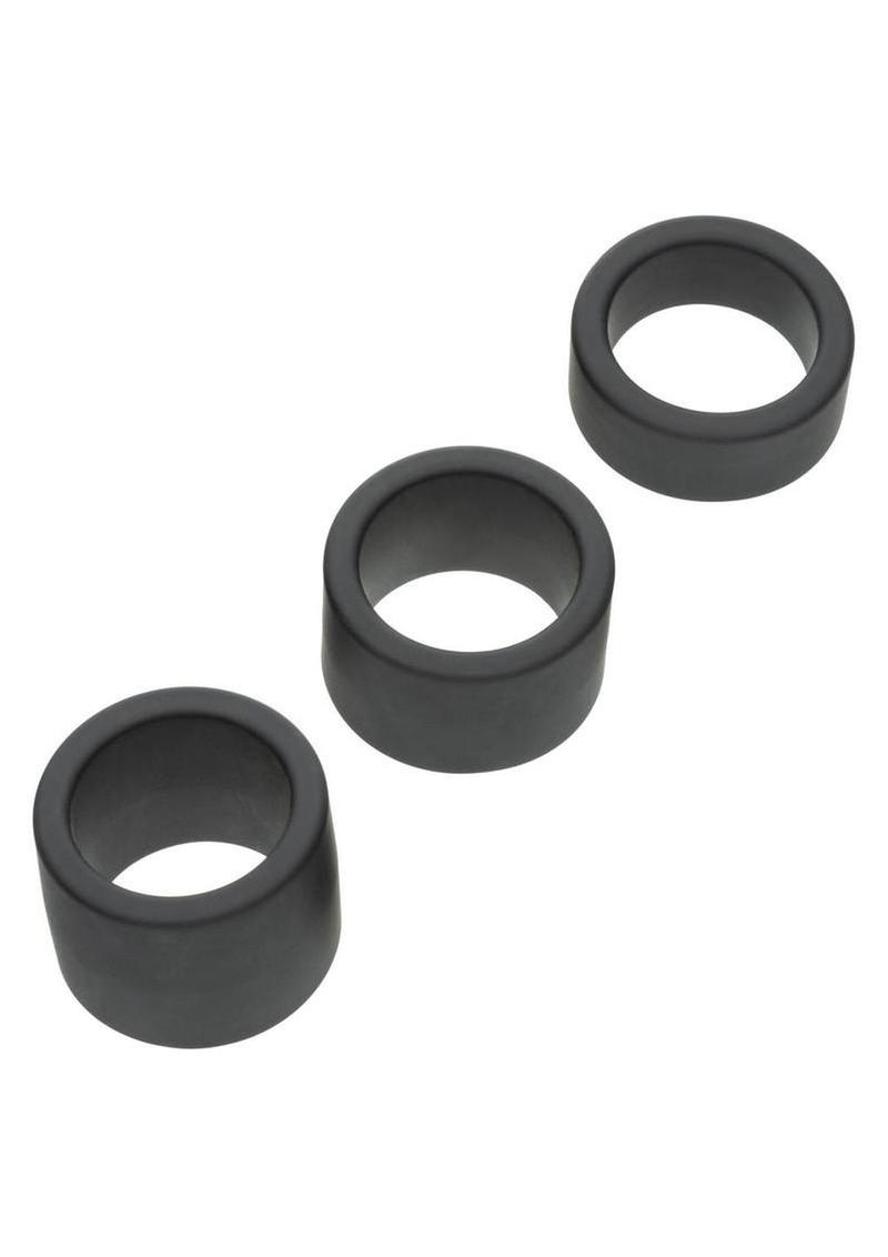 Alpha Liquid Silicone Endurance Cock Ring Set (3-Pack)