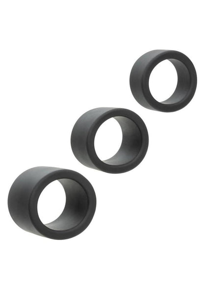 Alpha Liquid Silicone Endurance Cock Ring Set (3-Pack)