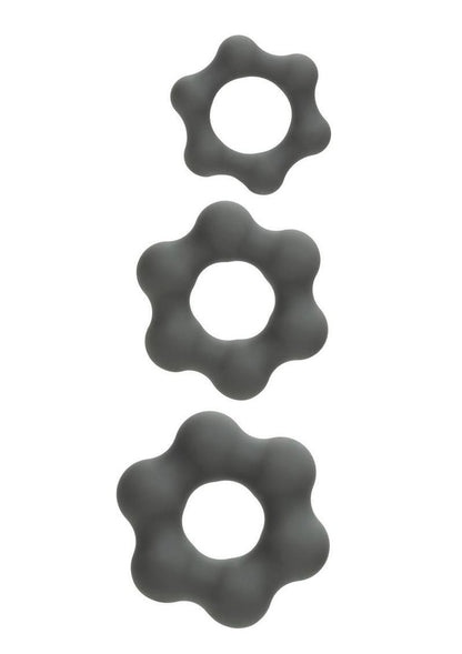 Alpha Liquid Silicone Endurance Cock Ring Set (3-Pack)