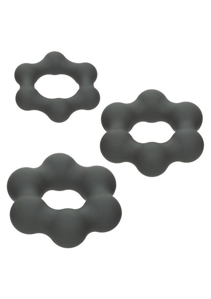 Alpha Liquid Silicone Endurance Cock Ring Set (3-Pack)