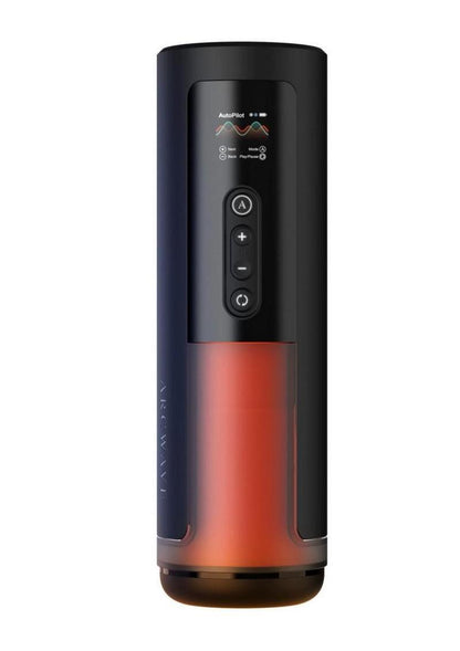 Arcwave Thruster Rechargeable Silicone App Compatible Stroker - Black/Orange