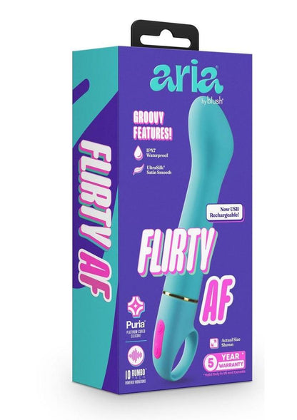 Aria Flirty AF Rechargeable Silicone Vibe - Teal