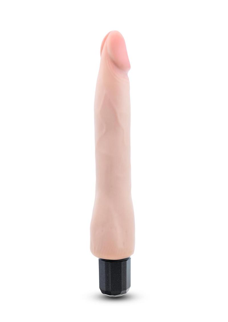 Au Naturel Vanilla Ice Vibrating Dildo - Vanilla - 8.75in