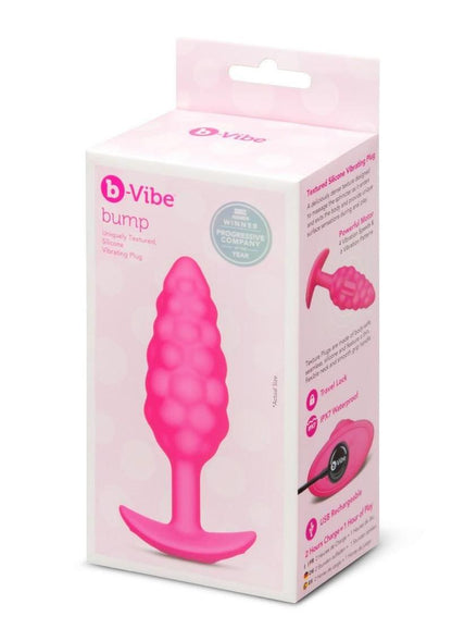 B-Vibe Bump Textured Silicone Plug - Pink