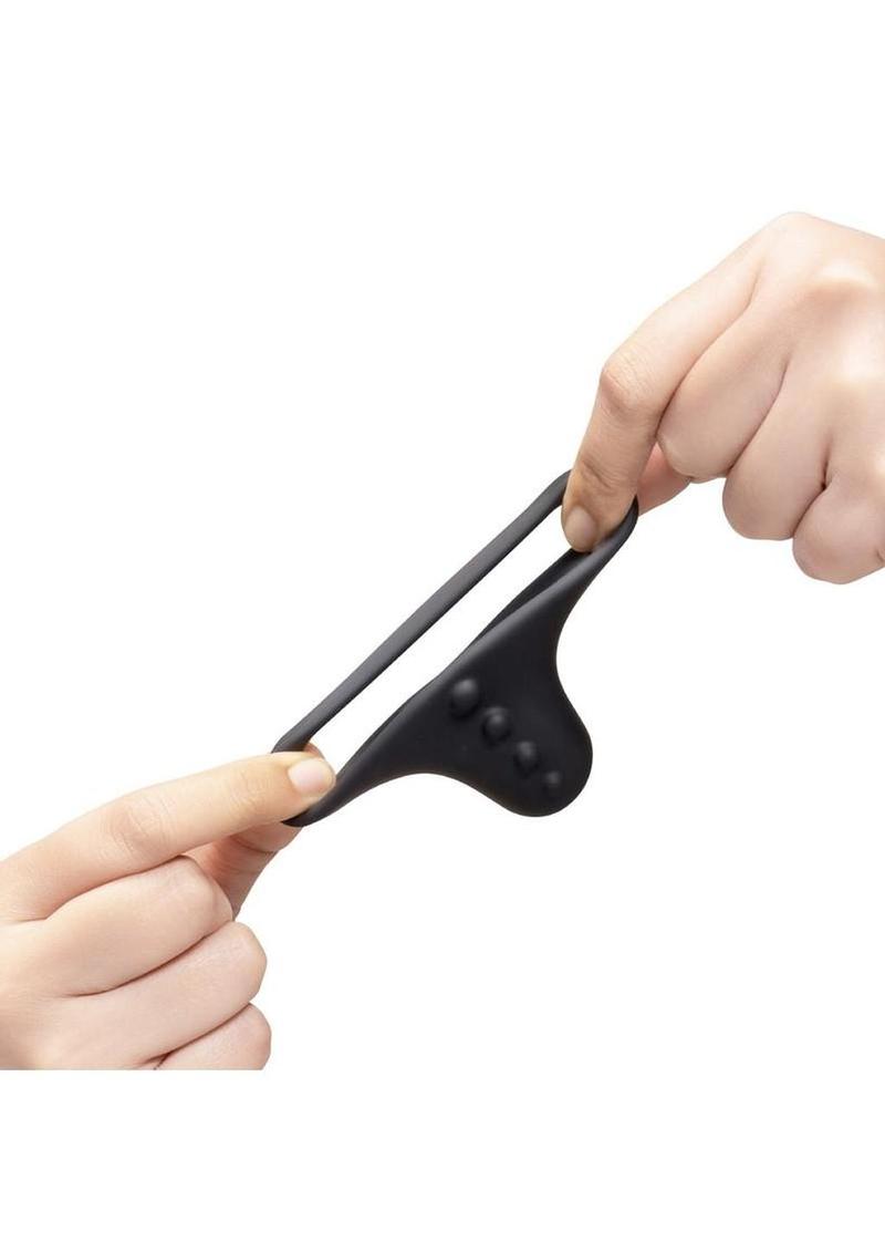 B-Vibe Flex Ring Shaft Silicone Cock Ring and Ball Stretcher
