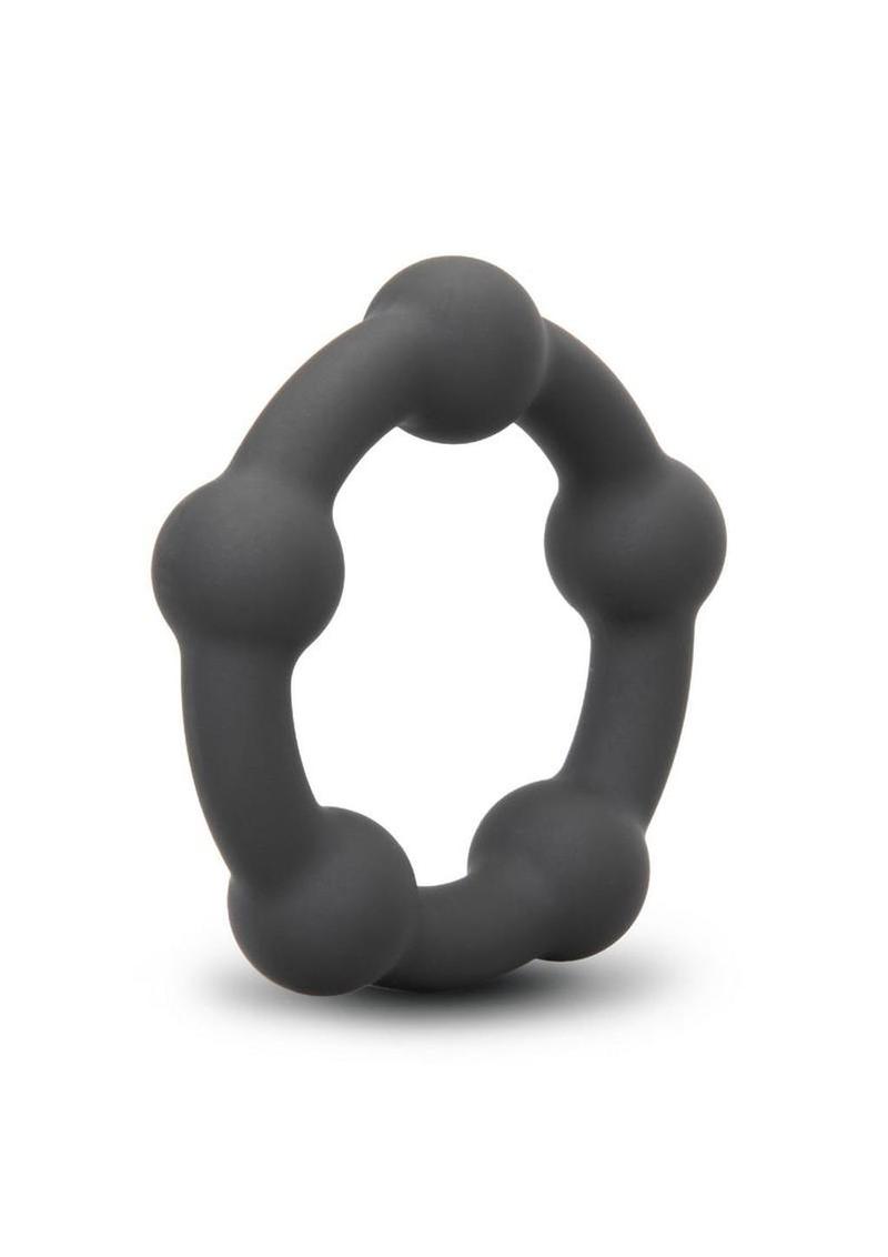 B-Vibe Snug Ring Orbit Nubby Silicone Cock Ring - Black
