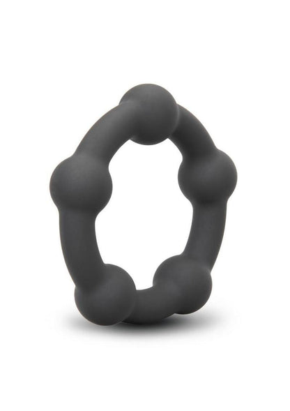 B-Vibe Snug Ring Orbit Nubby Silicone Cock Ring - Black